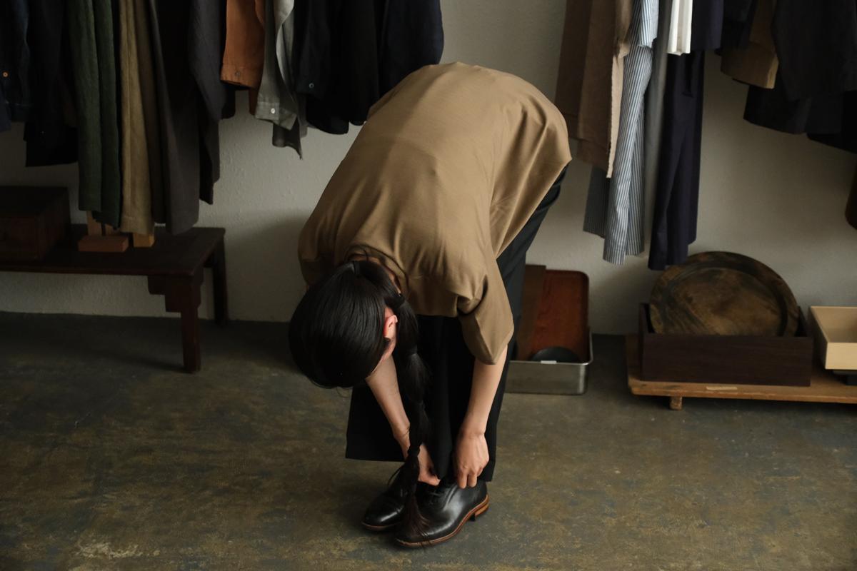 MITTAN / スーパー120’sウールスムース半袖 墨紺 T-34 / unisex