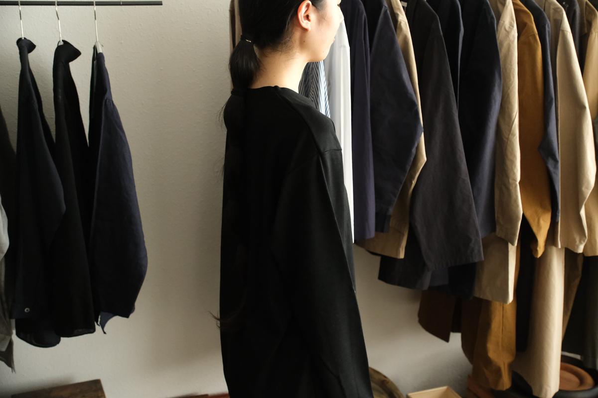 MITTAN / スーパー120’sウールスムース長袖 黒 T-35 / unisex