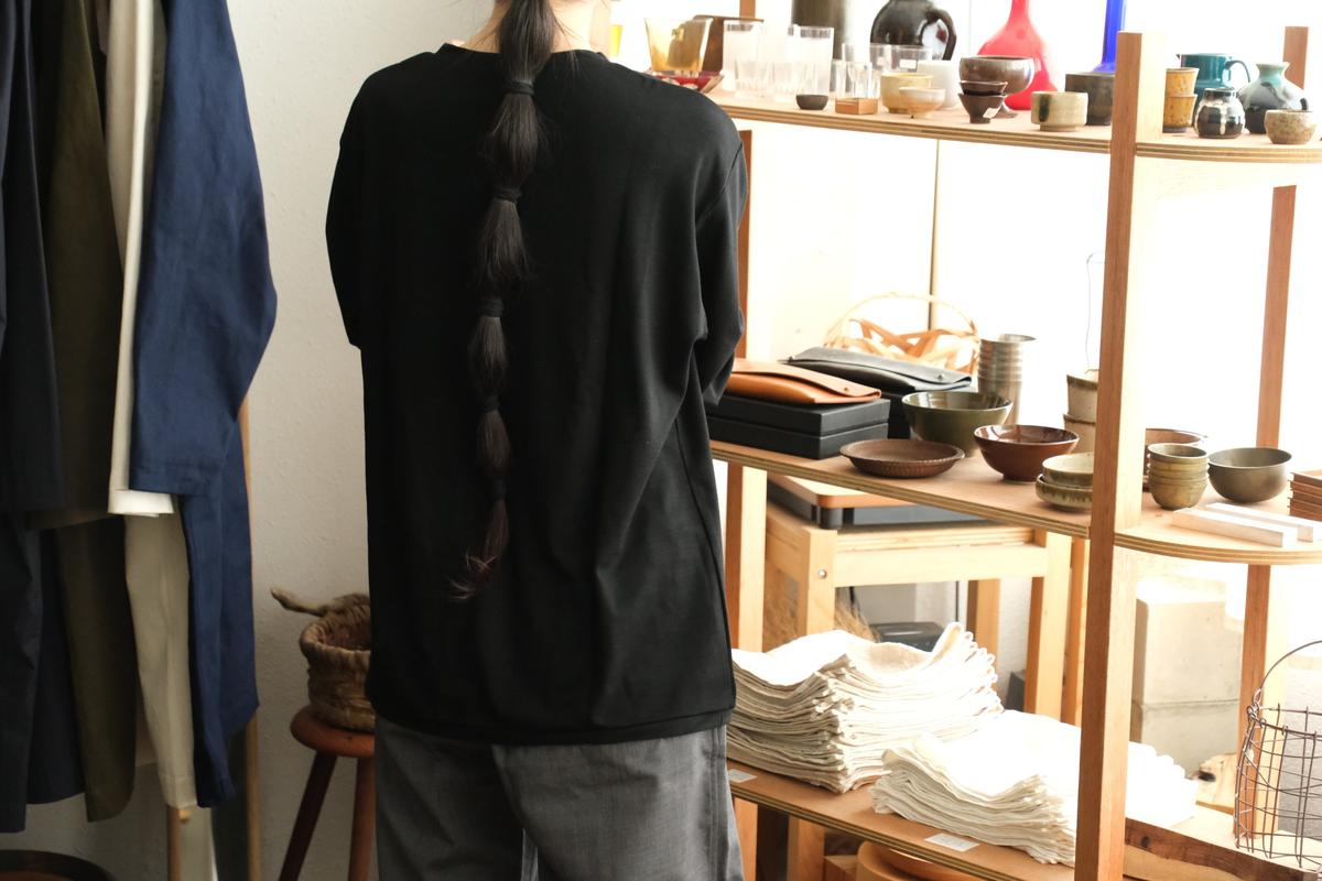 MITTAN / スーパー120’sウールスムース長袖 黒 T-35 / unisex