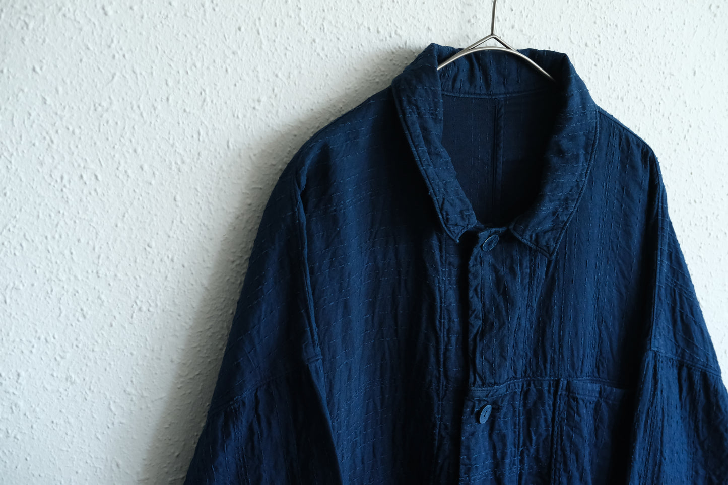 MITTAN / 薄手刺し子織ジャケット 藍（濃） JK-86DC / unisex