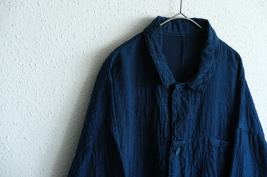 MITTAN / 薄手刺し子織ジャケット 藍（濃） JK-86DC / unisex
