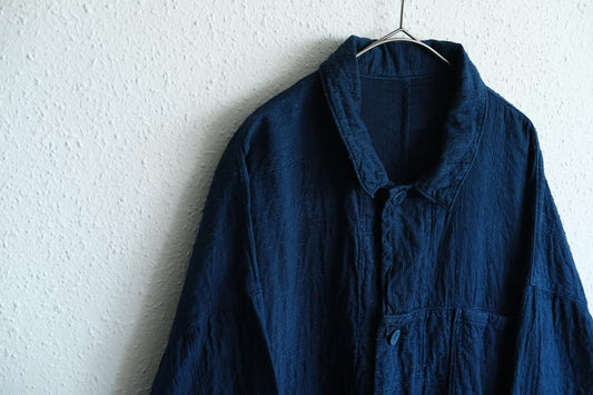 MITTAN / 薄手刺し子織ジャケット 藍(濃) JK-86DC / unisex