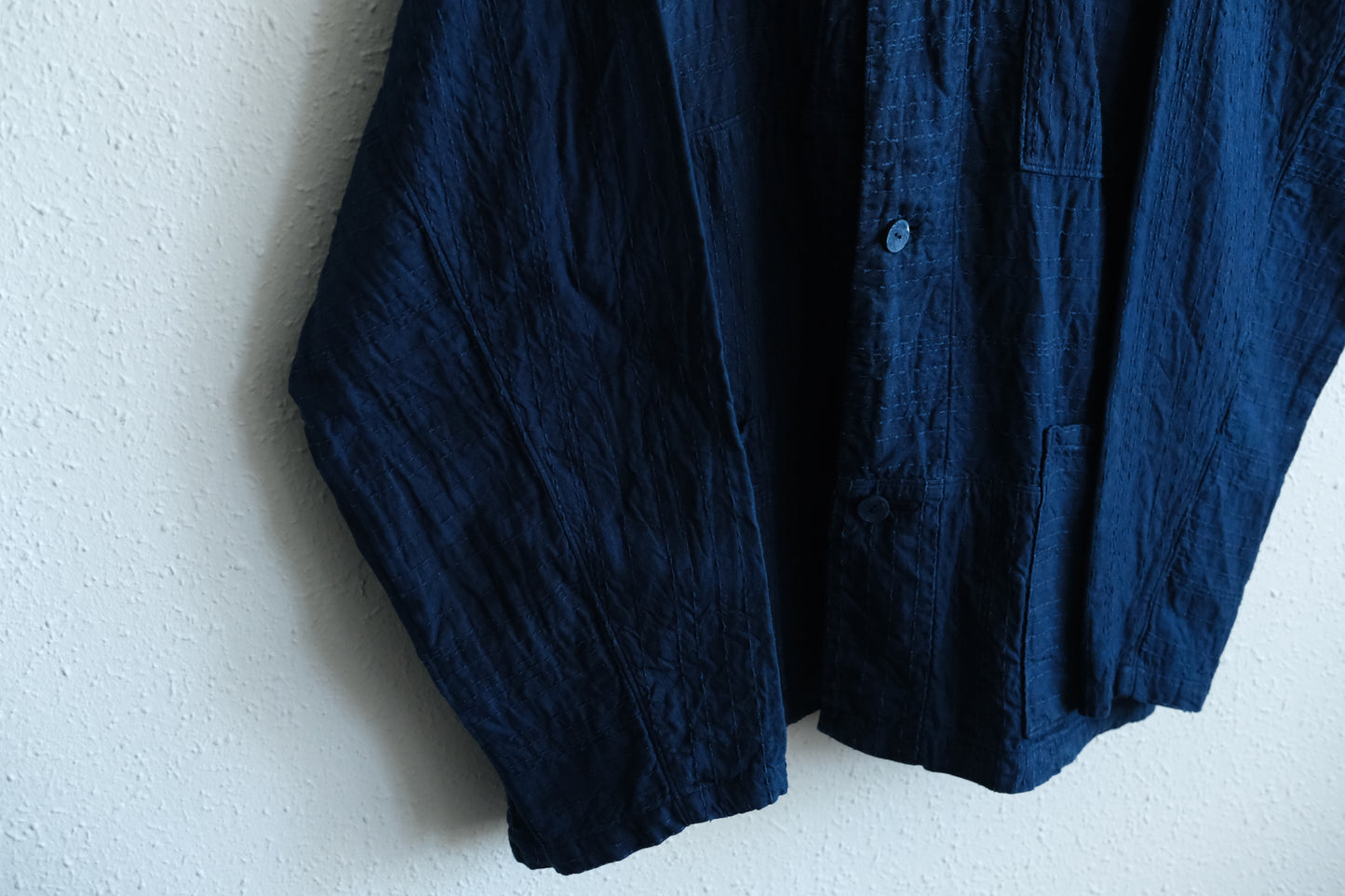 MITTAN / 薄手刺し子織ジャケット 藍（濃） JK-86DC / unisex
