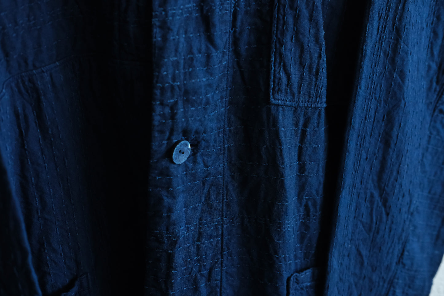 MITTAN / 薄手刺し子織ジャケット 藍（濃） JK-86DC / unisex