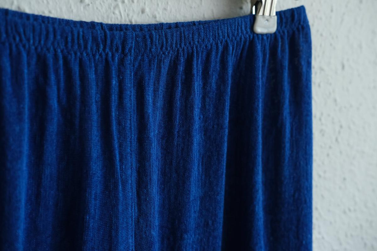 リネンキュプラアンダーウェアパンツ ミドル丈｜ロイヤルブルー｜unisex 2 size