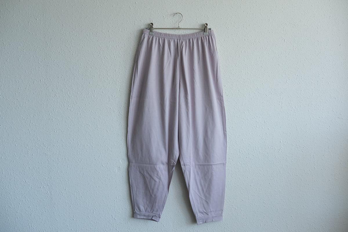 yohaku ドバイパンツ｜ツヤツヤ天竺素材 ライトパープル｜unisex freesize