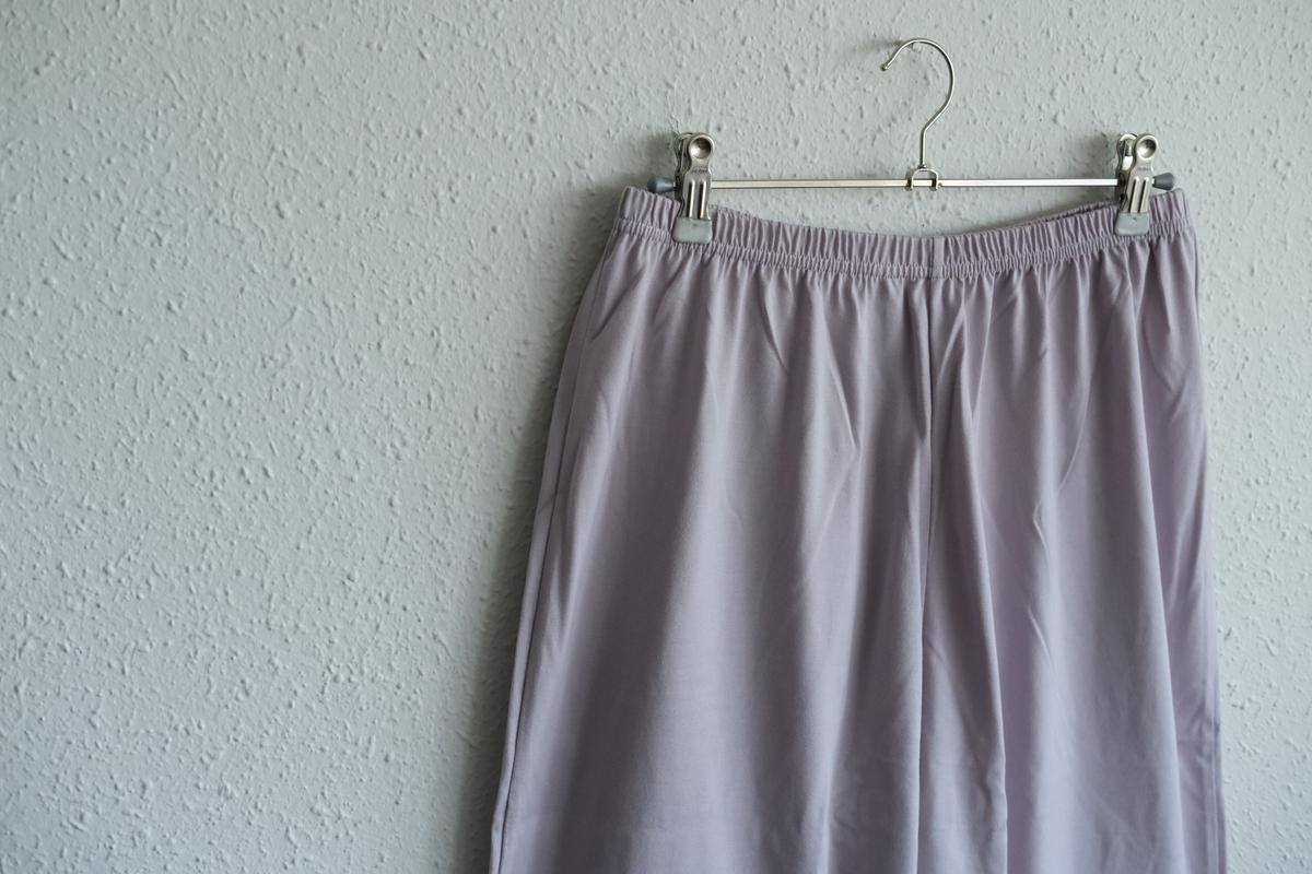 yohaku ドバイパンツ｜ツヤツヤ天竺素材 ライトパープル｜unisex freesize