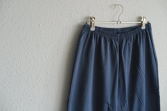 yohaku ドバイパンツ｜サラサラなめらか天竺素材 ブルー｜unisex freesize
