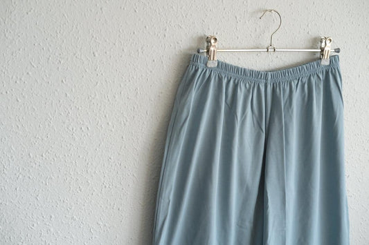 yohaku ドバイパンツ|サラサラなめらか天竺素材 サックス|unisex freesize