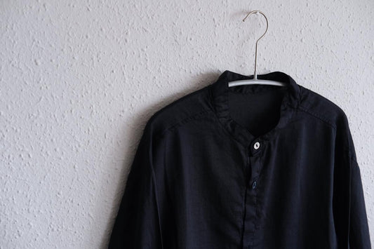 MITTAN / ラミーシルクシャツ 濃紺 SH-152 / unisex