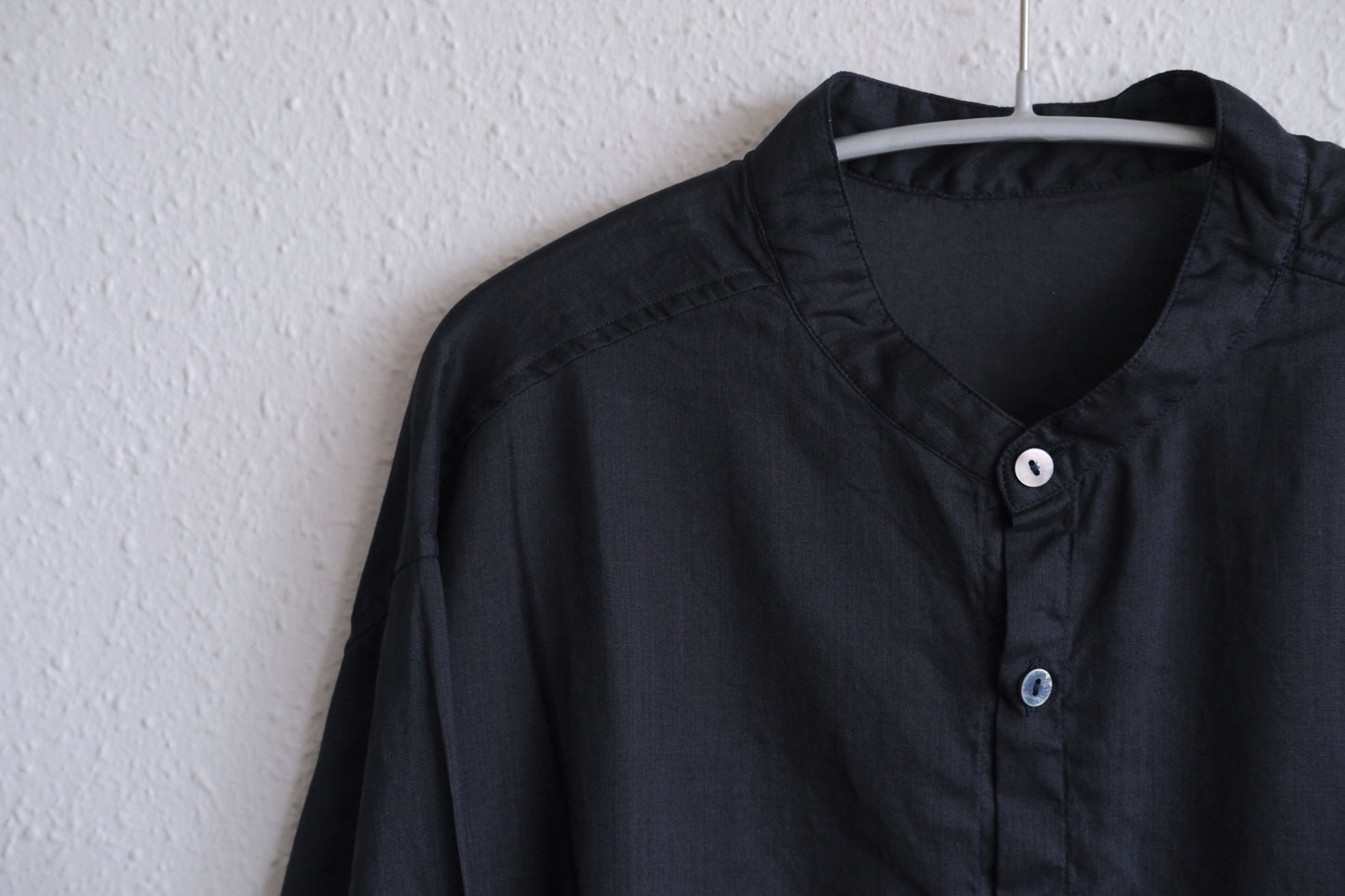 MITTAN / ラミーシルクシャツ 濃紺 SH-152 / unisex