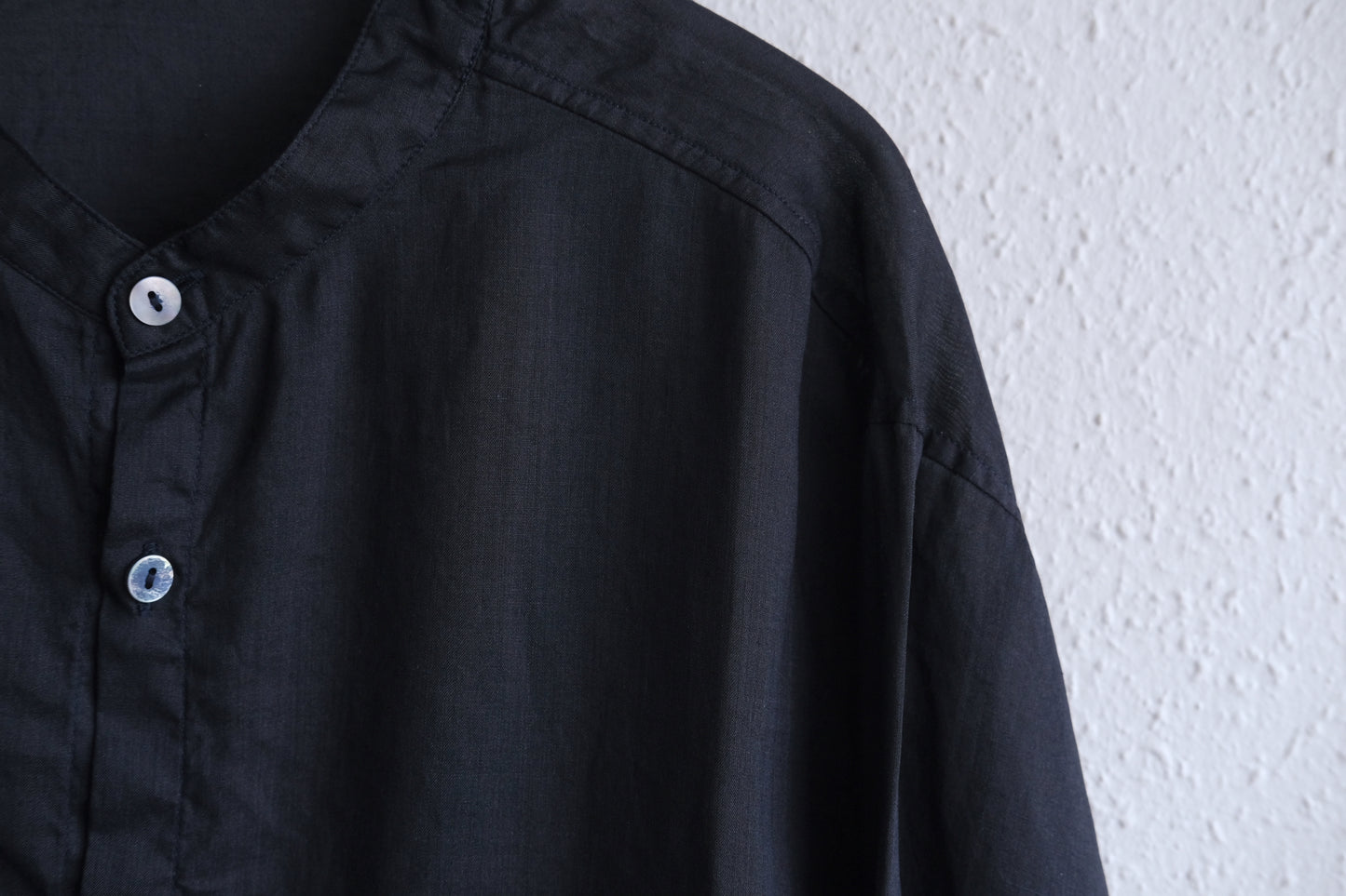 MITTAN / ラミーシルクシャツ 濃紺 SH-152 / unisex