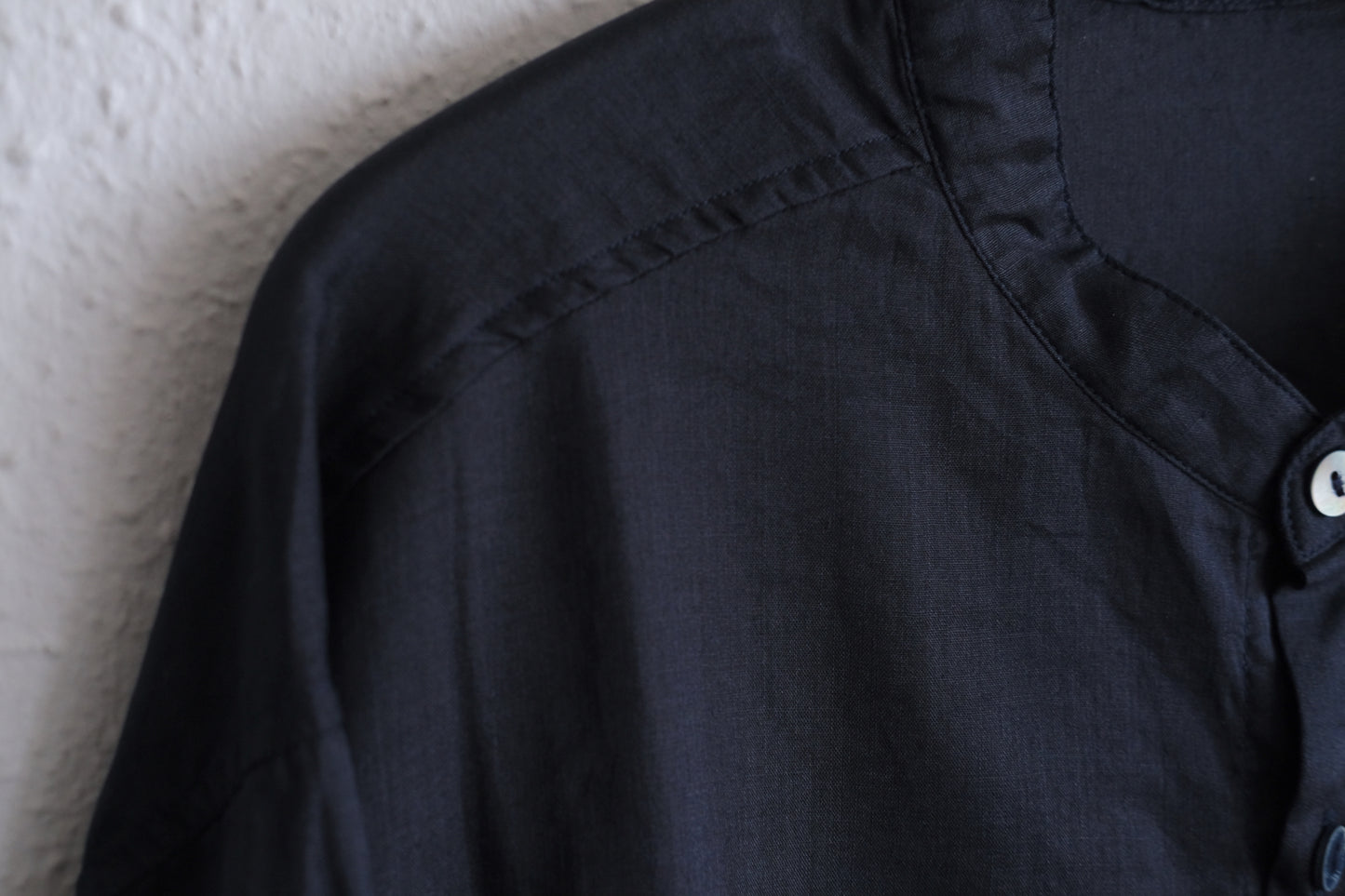 MITTAN / ラミーシルクシャツ 濃紺 SH-152 / unisex