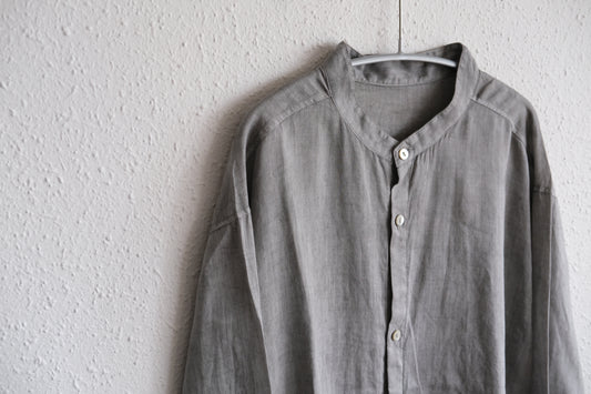 MITTAN / ラミーシルクシャツ 松煙 SH-152B / unisex