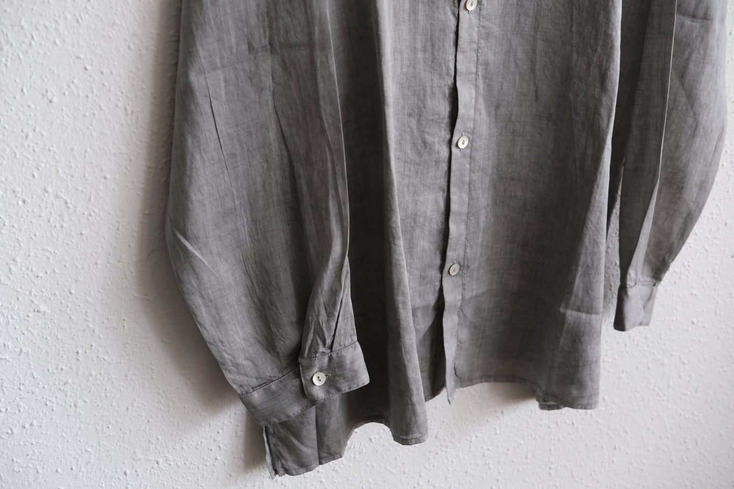 MITTAN / ラミーシルクシャツ 松煙 SH-152B / unisex