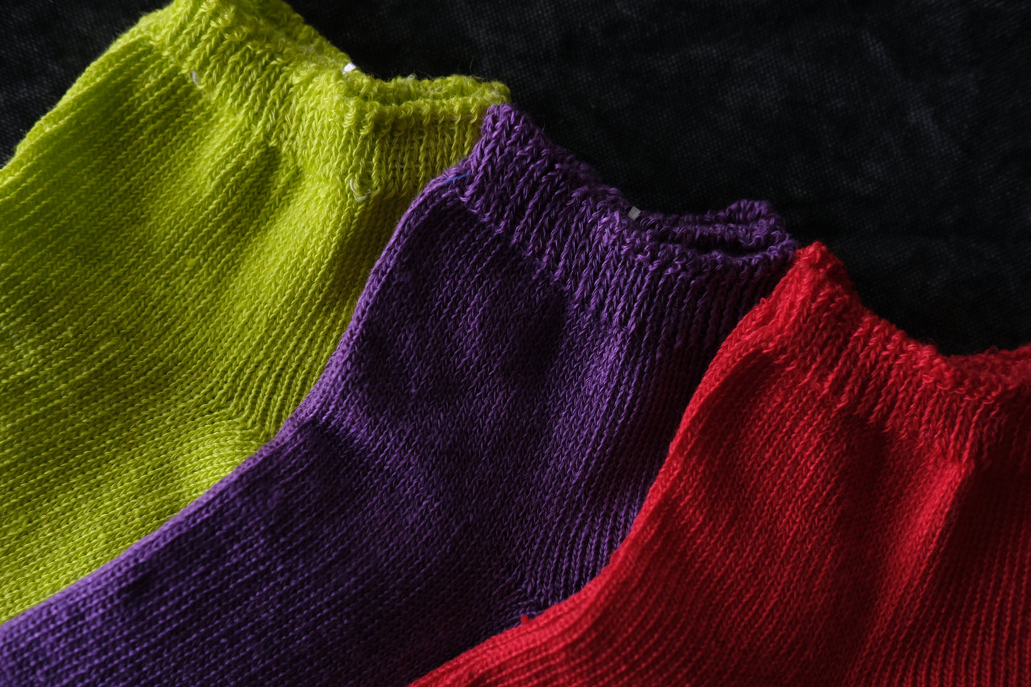 Linen Knit Ankle Socks｜25-27cm｜Olive
