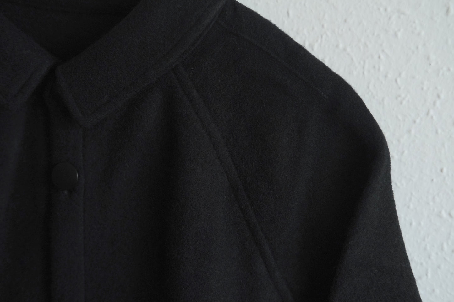 MITTAN / ウールシルクキャメルシャツ 黒 SH-108 / unisex