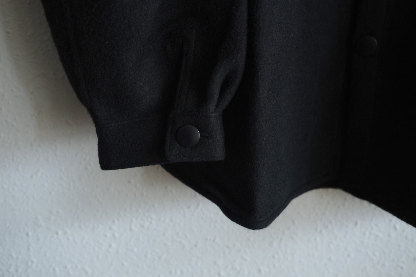 MITTAN / ウールシルクキャメルシャツ 黒 SH-108 / unisex