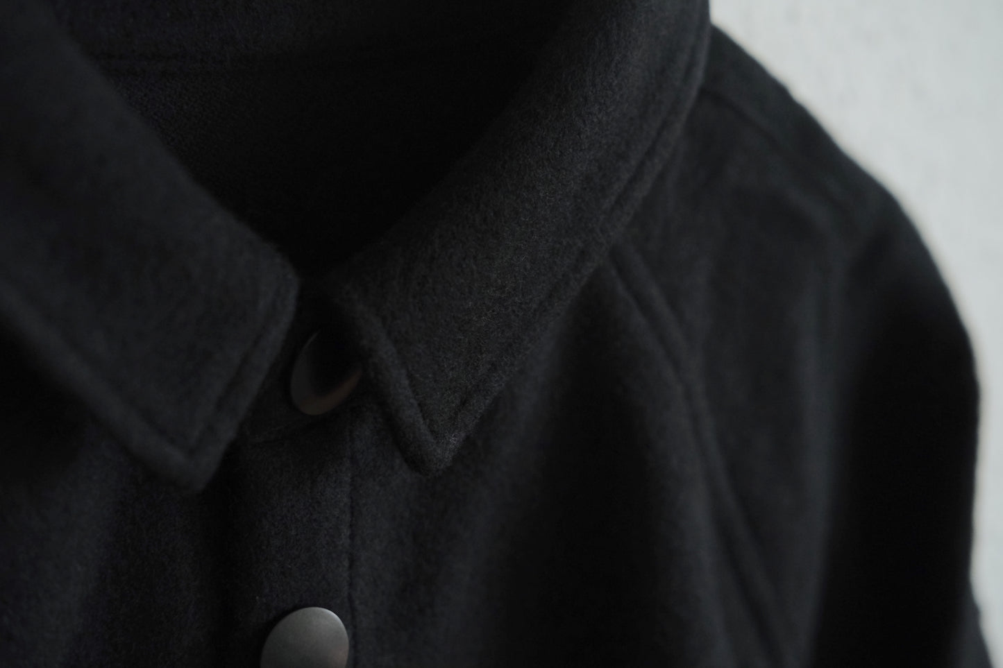 MITTAN / ウールシルクキャメルシャツ 黒 SH-108 / unisex