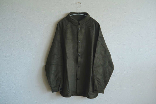 MITTAN / ウールシルクキャメルシャツ 灰緑 SH-108 / unisex