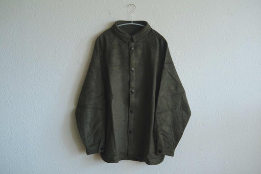 MITTAN / ウールシルクキャメルシャツ 灰緑 SH-108 / unisex