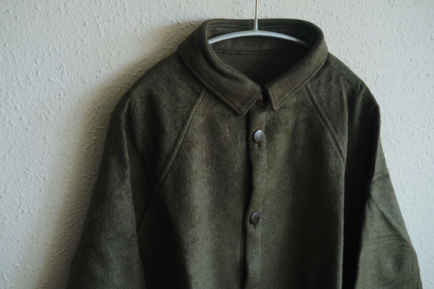 MITTAN / ウールシルクキャメルシャツ 灰緑 SH-108 / unisex