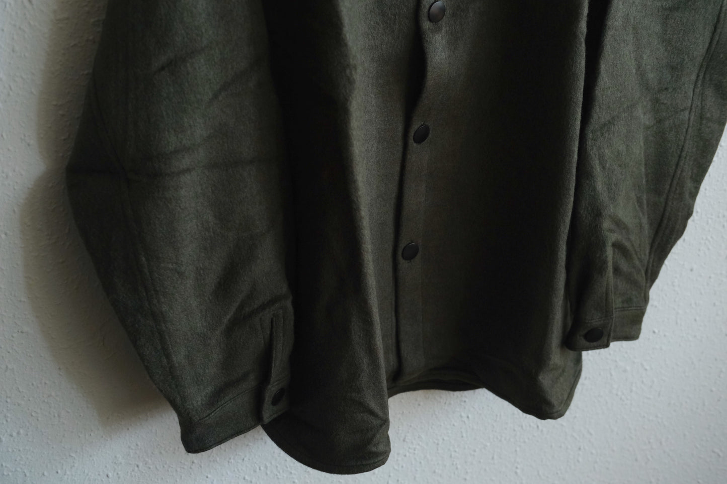 MITTAN / ウールシルクキャメルシャツ 灰緑 SH-108 / unisex