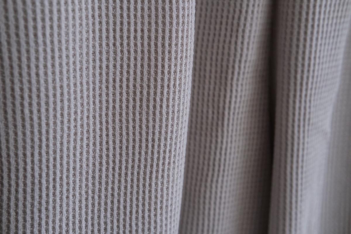 yohaku ドバイパンツ｜綿リネン ワッフル素材 ライトグレー｜unisex freesize