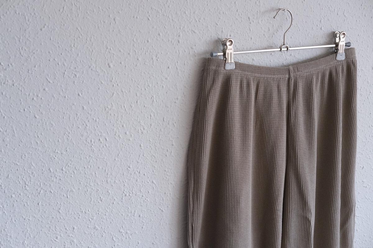 yohaku ドバイパンツ｜綿リネン ワッフル素材 ベージュ｜unisex freesize