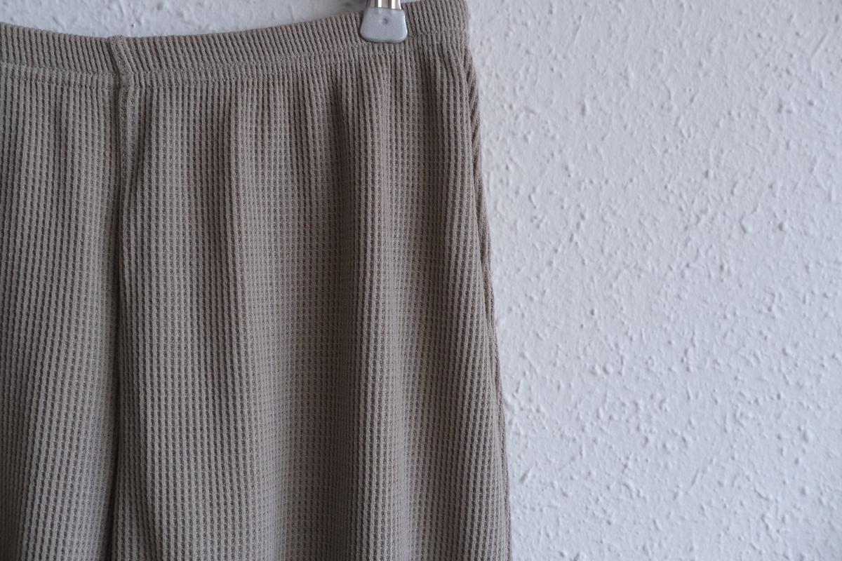 yohaku ドバイパンツ｜綿リネン ワッフル素材 ベージュ｜unisex freesize