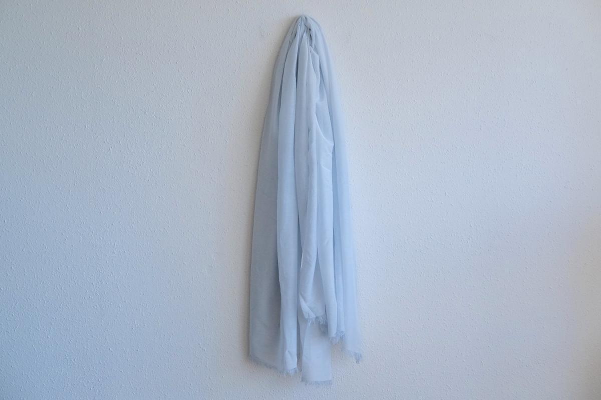 enrica cottonsilk scarf｜gardenia-blue