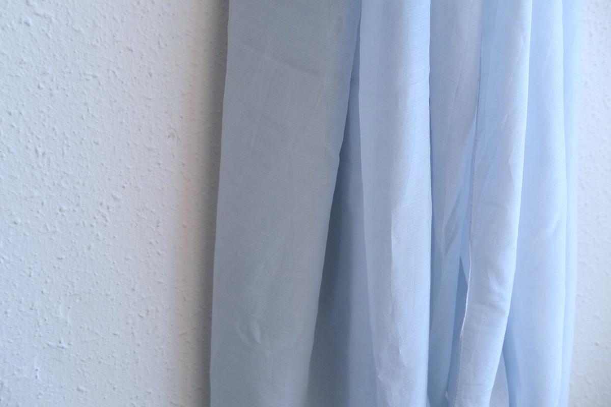 enrica cottonsilk scarf｜gardenia-blue