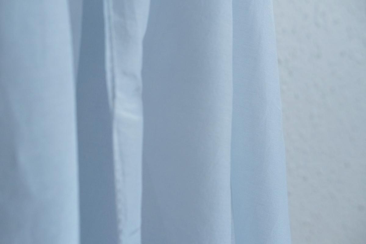 enrica cottonsilk scarf｜gardenia-blue