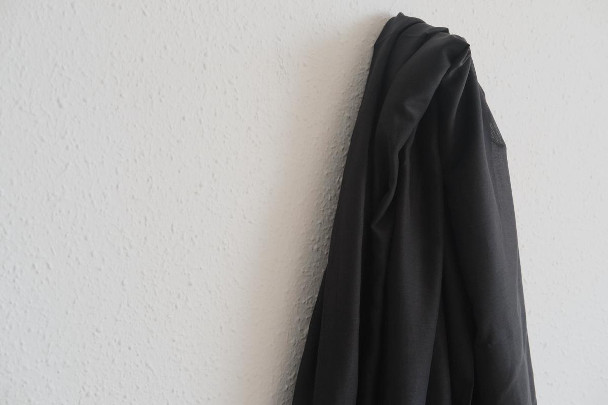 enrica cottonsilk scarf｜black