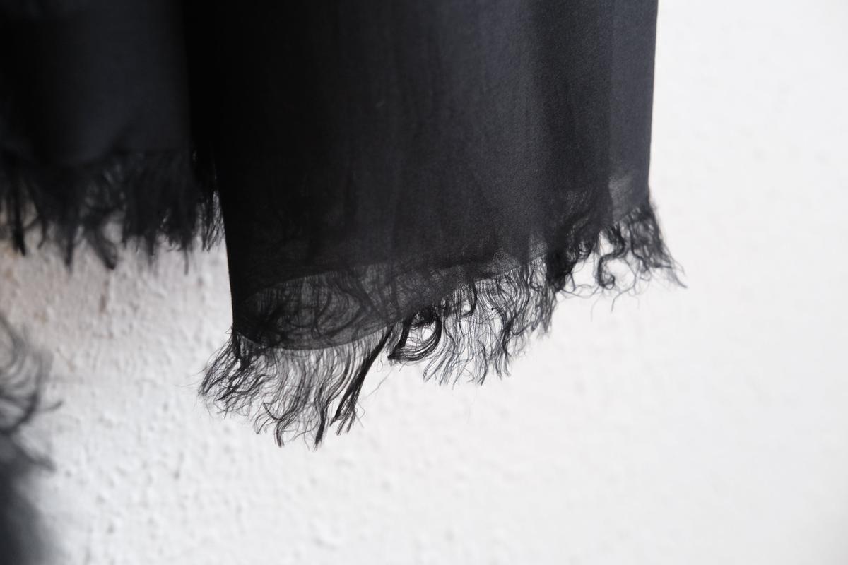 enrica cottonsilk scarf｜black