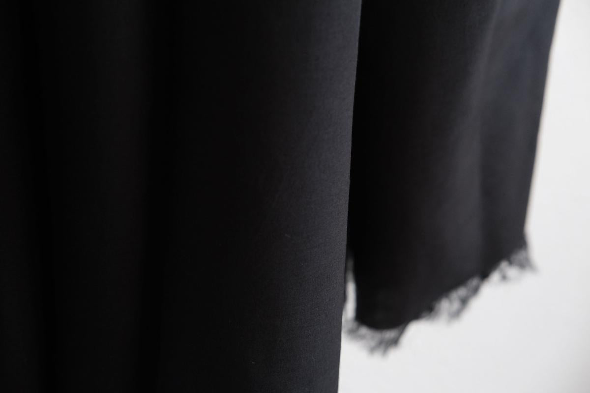 enrica cottonsilk scarf｜black