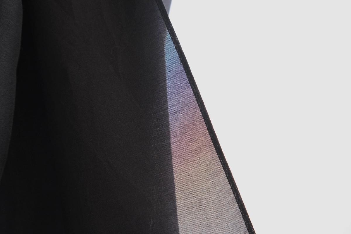 enrica cottonsilk scarf｜black