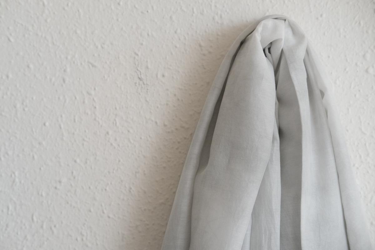 enrica cottonsilk scarf｜charcoal-grey