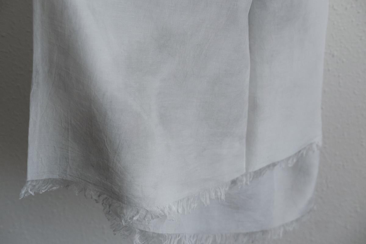 enrica cottonsilk scarf｜charcoal-grey