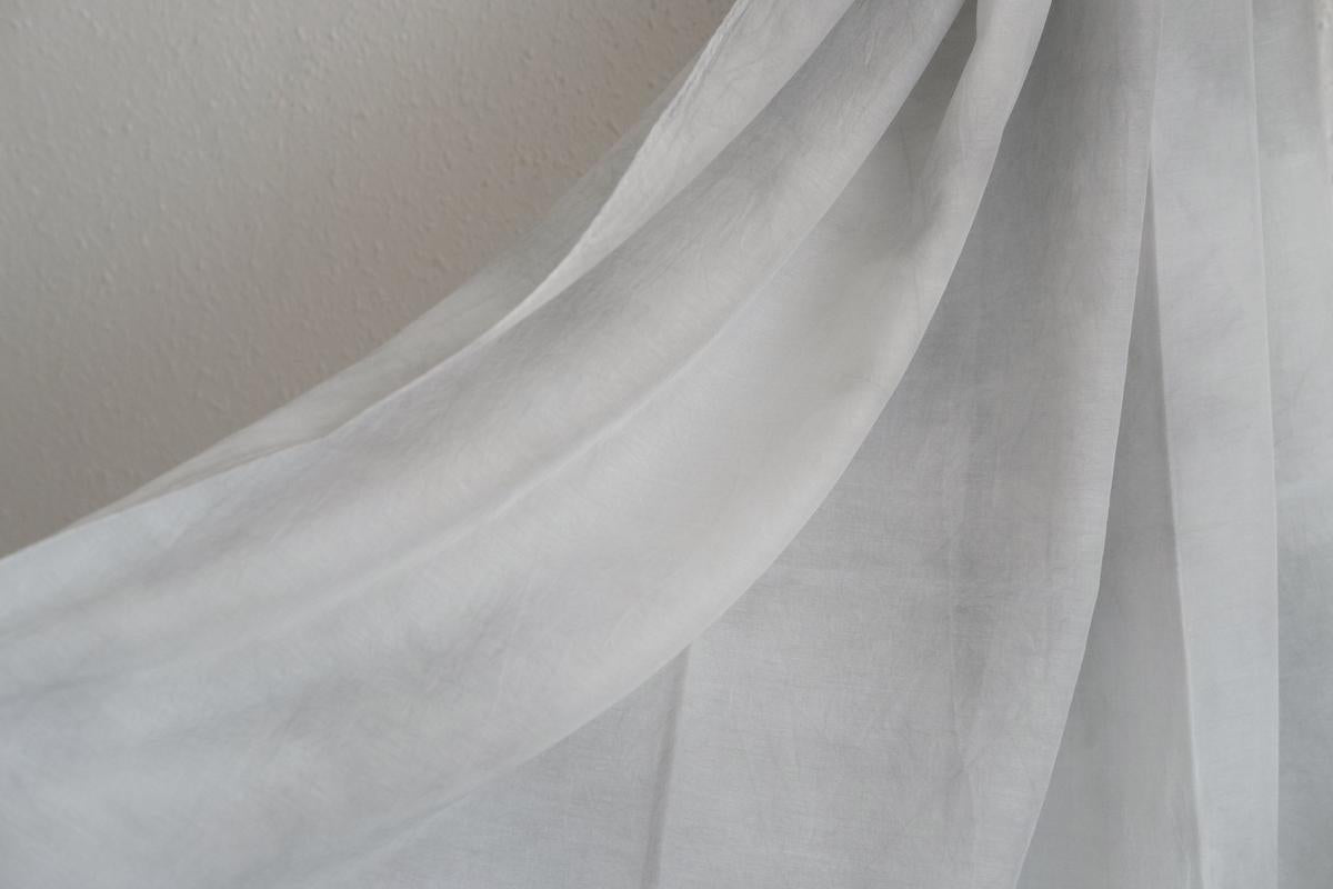 enrica cottonsilk scarf｜charcoal-grey