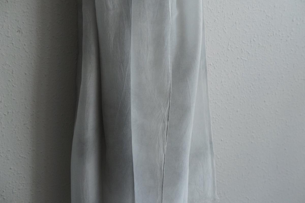 enrica cottonsilk scarf｜charcoal-grey
