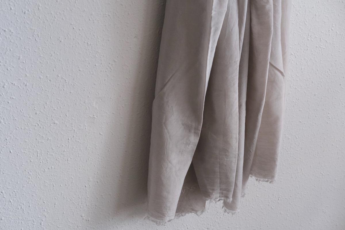 enrica cottonsilk scarf｜charcoal