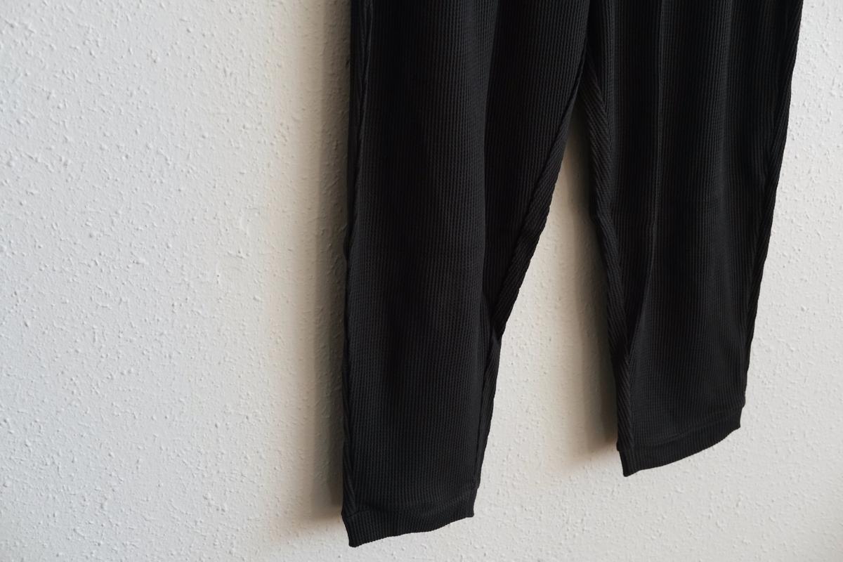yohaku ドバイパンツ｜綿リネン ワッフル素材 チャコール｜unisex freesize