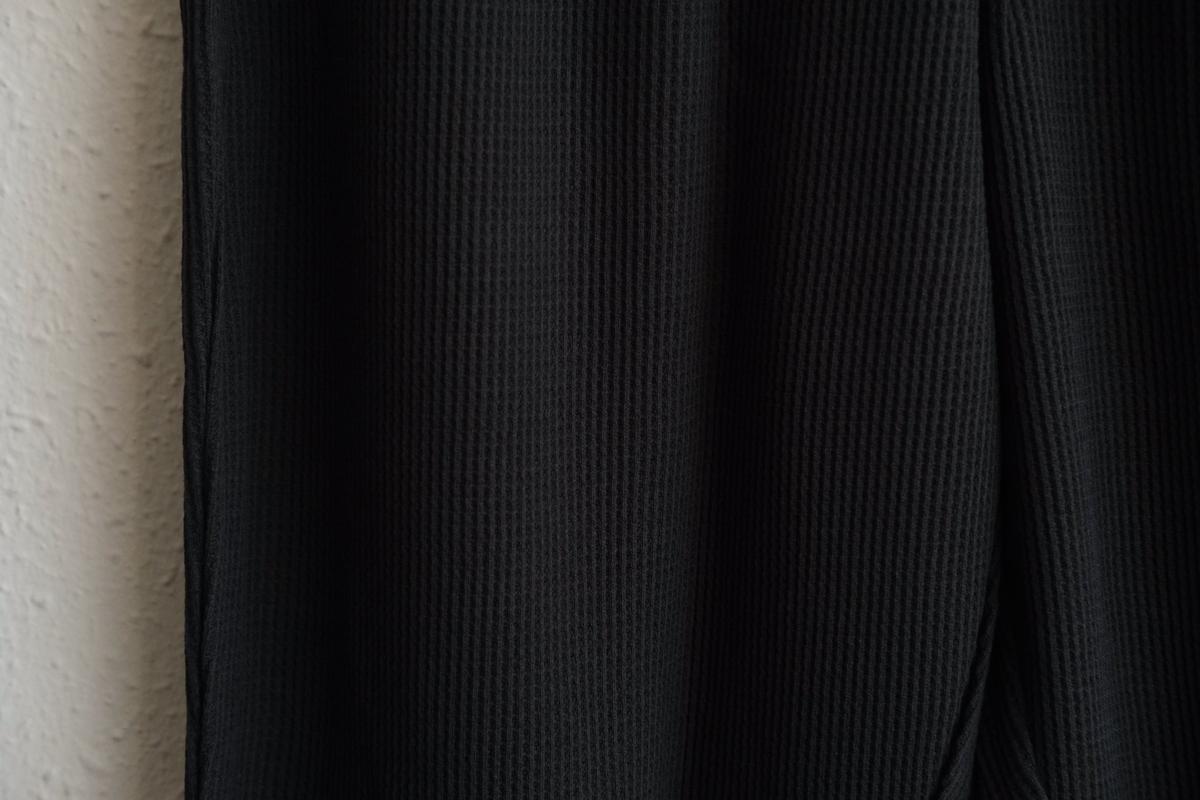 yohaku ドバイパンツ｜綿リネン ワッフル素材 チャコール｜unisex freesize