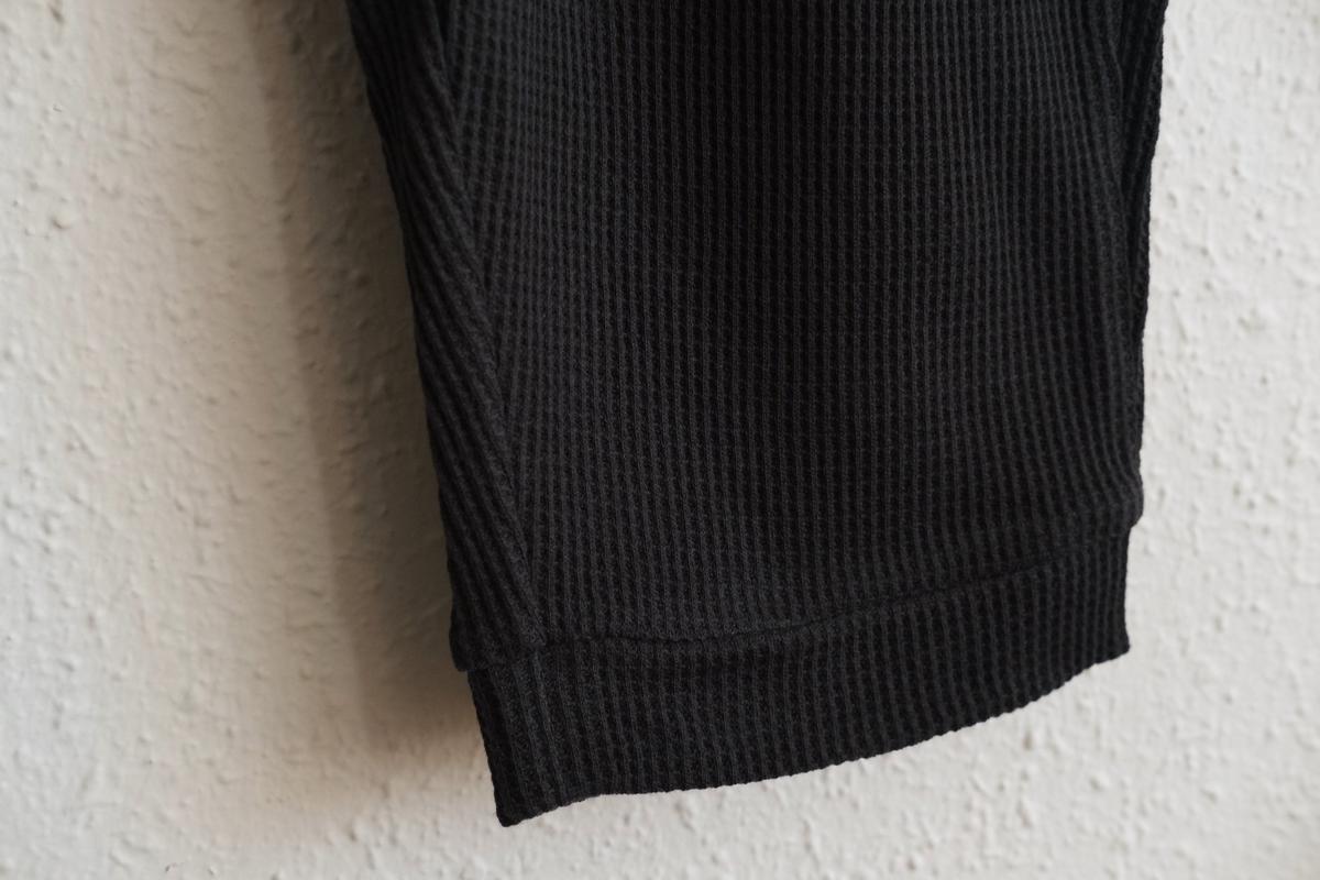 yohaku ドバイパンツ｜綿リネン ワッフル素材 チャコール｜unisex freesize