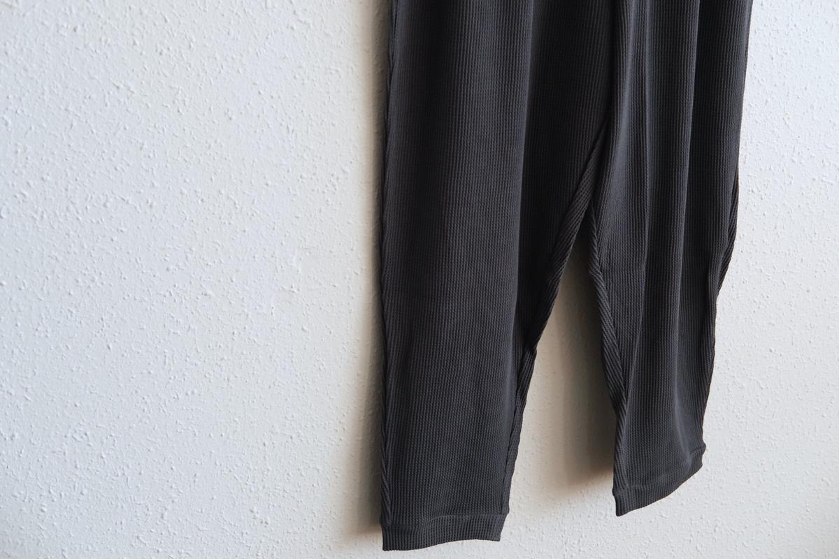 yohaku ドバイパンツ｜綿リネン ワッフル素材 グレイッシュネイビー｜unisex freesize