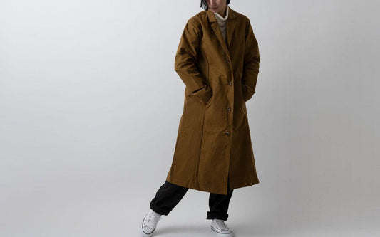 バフクロス ロングジャケット カーキブラウン|unisex 2 size