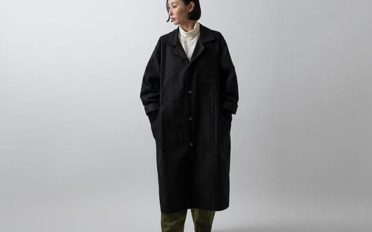 木間服装製作 coat コットン帆布 black|unisex freesize