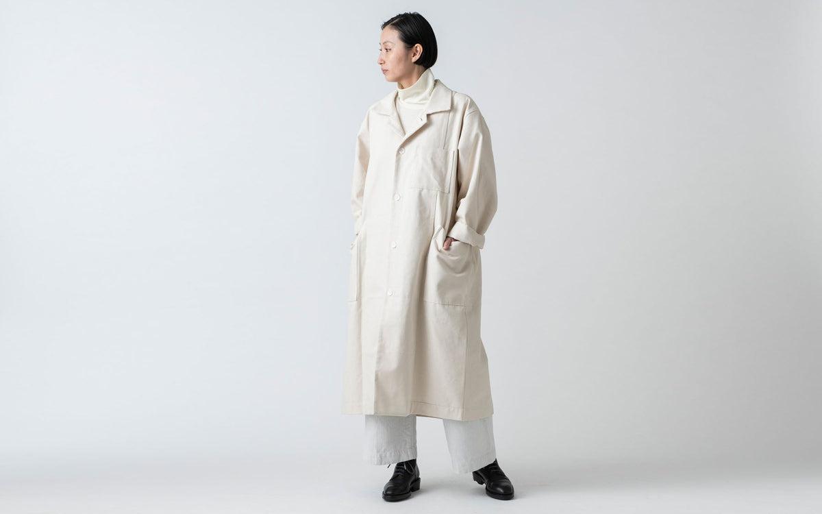【再入荷】木間服装製作 coat コットン帆布 khaki｜unisex freesize
