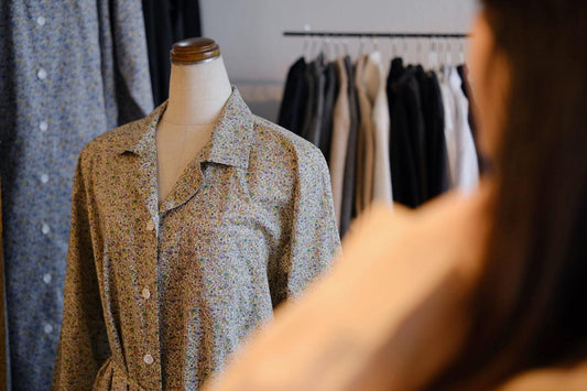 木間服装製作 longshirt flower green|unisex freesize